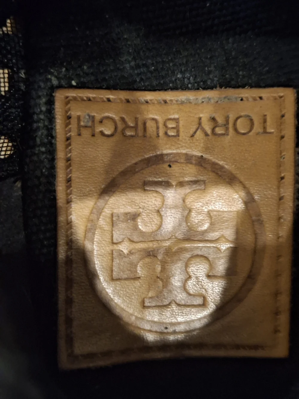 Tory Burch Black Lace Espadrille Wedge Flats with Gold Logo
